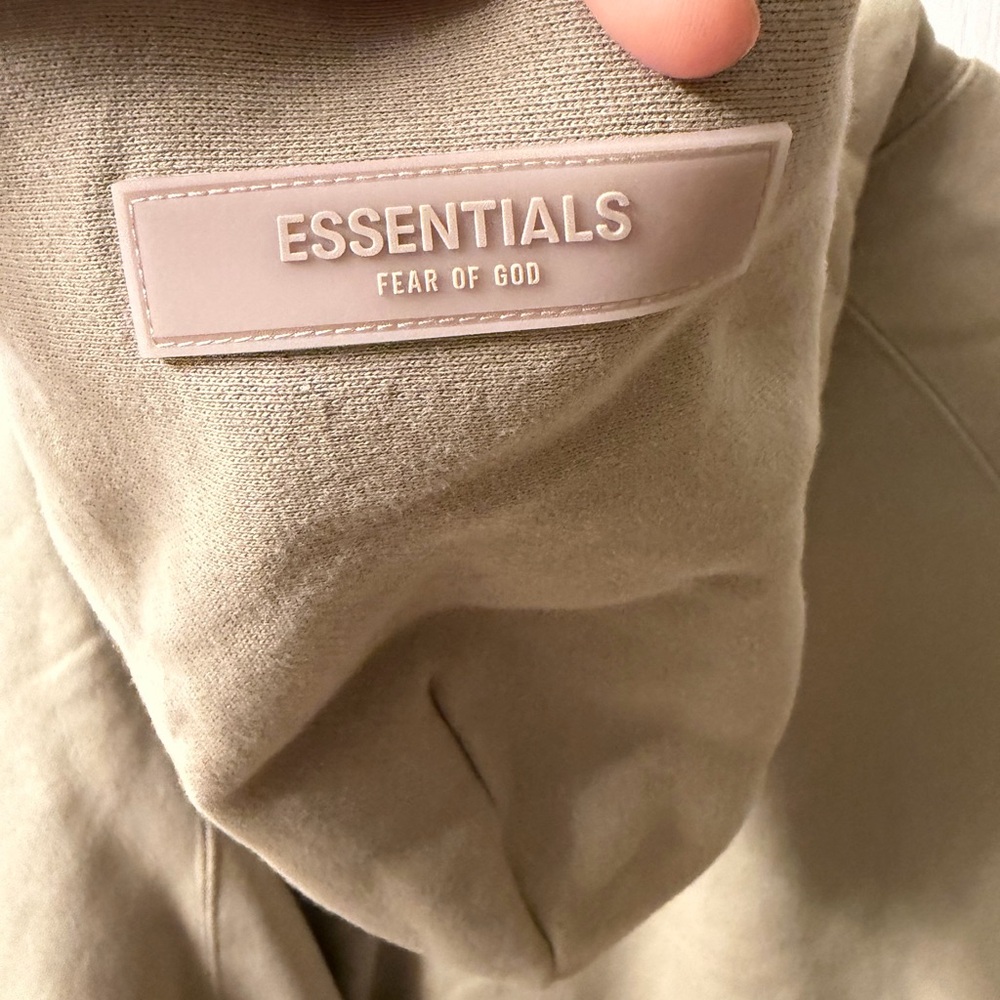 Essentials Fear of God Men's Light Sage Pullover Hoodie - Picture 7 of 10
